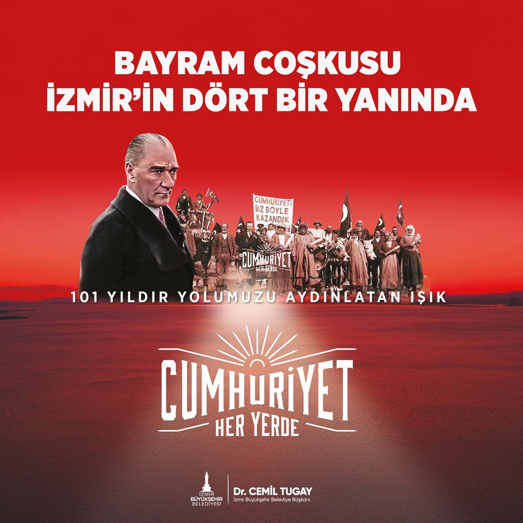 İzmir'de her yer Cumhuriyet