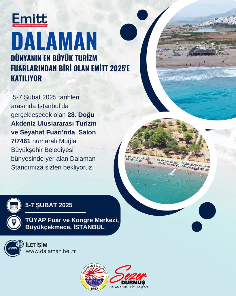 Dalaman, EMITT Fuarı’na Hazır