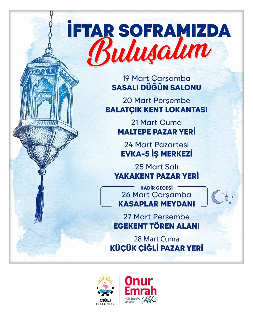 Çiğli'de mahallelerde iftar sofrası