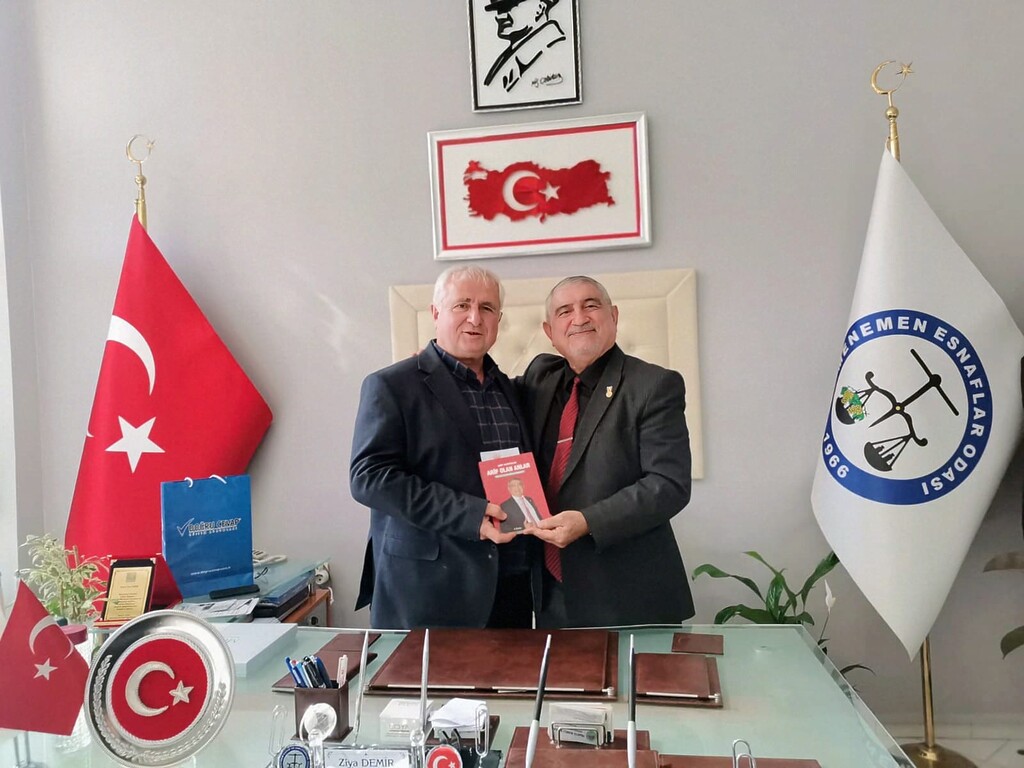 Arif Altıkulaç'tan Menemen Esnaflar Odası Başkanı Ziya Demir'e ziyaret