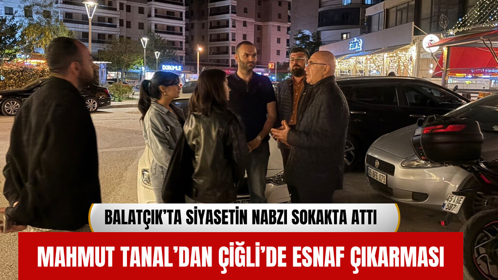 Mahmut Tanal, Mertcan Eroğlu ve Barış Solak İzmir Çiğli Balatçık Mahallesi’nde öğrencilerle sohbet ediyor.