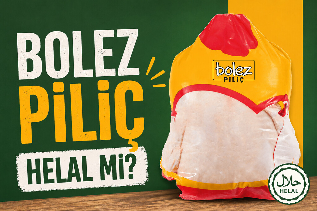 Bolez Piliç helal mi sorusuna yanıt veren helal sertifikalı tavuk ambalajı görseli