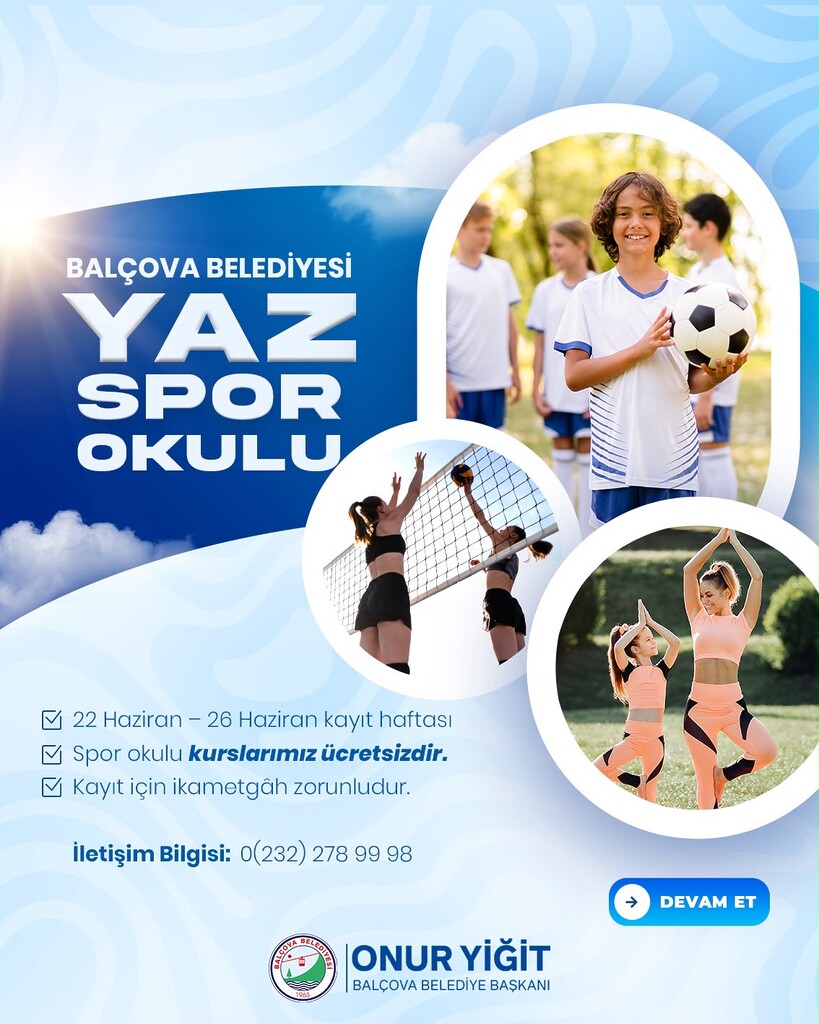 Balçova’da Yaz Spor Okulları İçin Kayıt Heyecanı Başladı