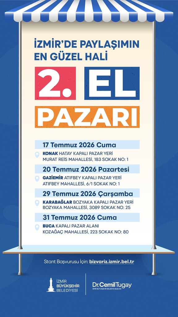 İkinci el pazarları temmuzda dört ilçede kurulacak