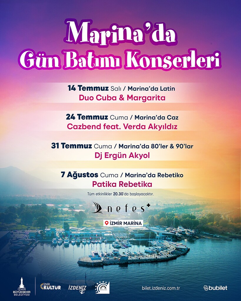 İzmir Marina’da yaz akşamları müzikle buluşuyor