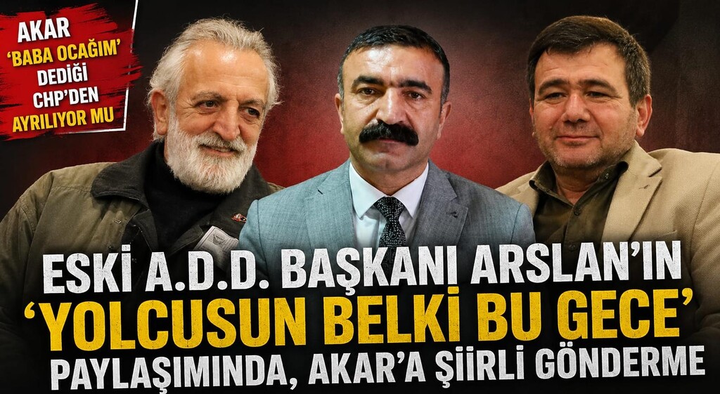Eski ADD Başkanı Arslan’ın “Yolcusun Belki Bu Gece” Paylaşımına Şiirli Gönderme