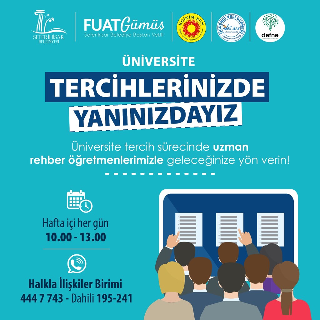 Seferihisar Belediyesi üniversite tercih sürecinde gençlerin yanında
